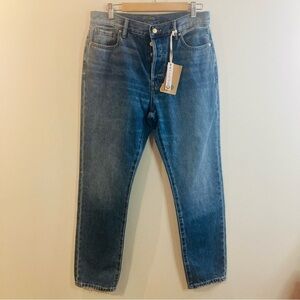 NAGEV Sz 28 Olivia  Mid Wash Organic Cotton Slim Leg Mon Style Jeans NEW W/ TAGS